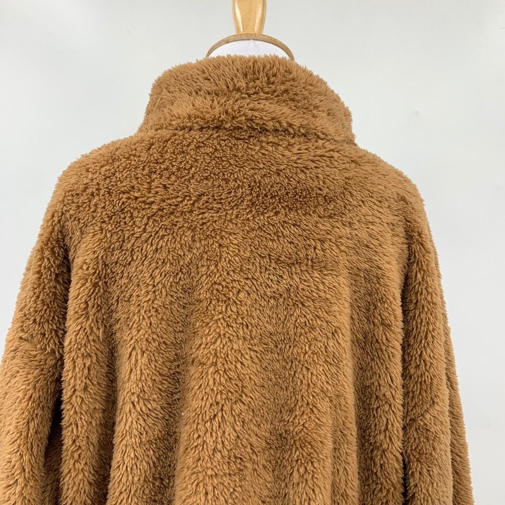 Lands End Sweater Womens L Large Forth Fuzzy Quarter Zip Long Sleeve Shaggy - Picture 7 of 14